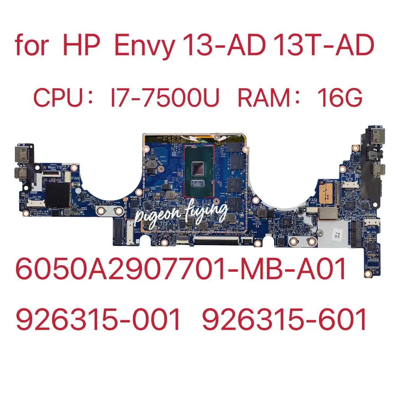 Материнская плата для ноутбука HP ENVY 13-AD 13-AD106TU TPN-I128 + 16 Гб RAM 926315-601 926315-001 926315-501 6050A2907701-MB-A01
Материнская плата для ноутбука HP ENVY 13-AD 13-AD106TU TPN-I128 + 16 Гб RAM 926315-601 926315-001 926315-501 6050A2907701-MB-A01