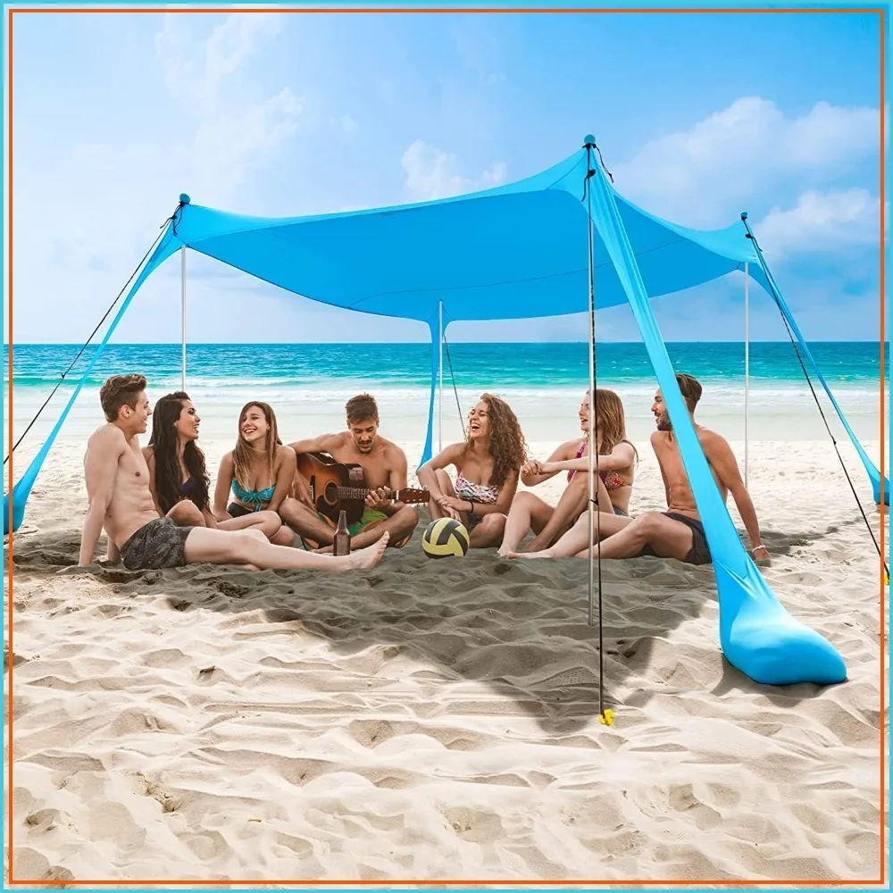 UPF50+ Pop Up Beach Tent - 7x7ft Sun Shelter with Sandbags & Windproof Poles, Portable Canopy for Camping, Picnics, Backyard
UPF50+ Pop Up Beach Tent - 7x7ft Sun Shelter with Sandbags & Windproof Poles, Portable Canopy for Camping, Picnics, Backyard