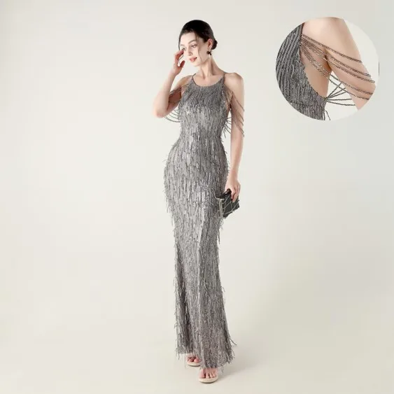 2025 New Beaded Sequin Evening Dress Tassel Embroidery Luxury Party Banquet Gown Elegant Formal Wear
2025 New Beaded Sequin Evening Dress Tassel Embroidery Luxury Party Banquet Gown Elegant Formal Wear