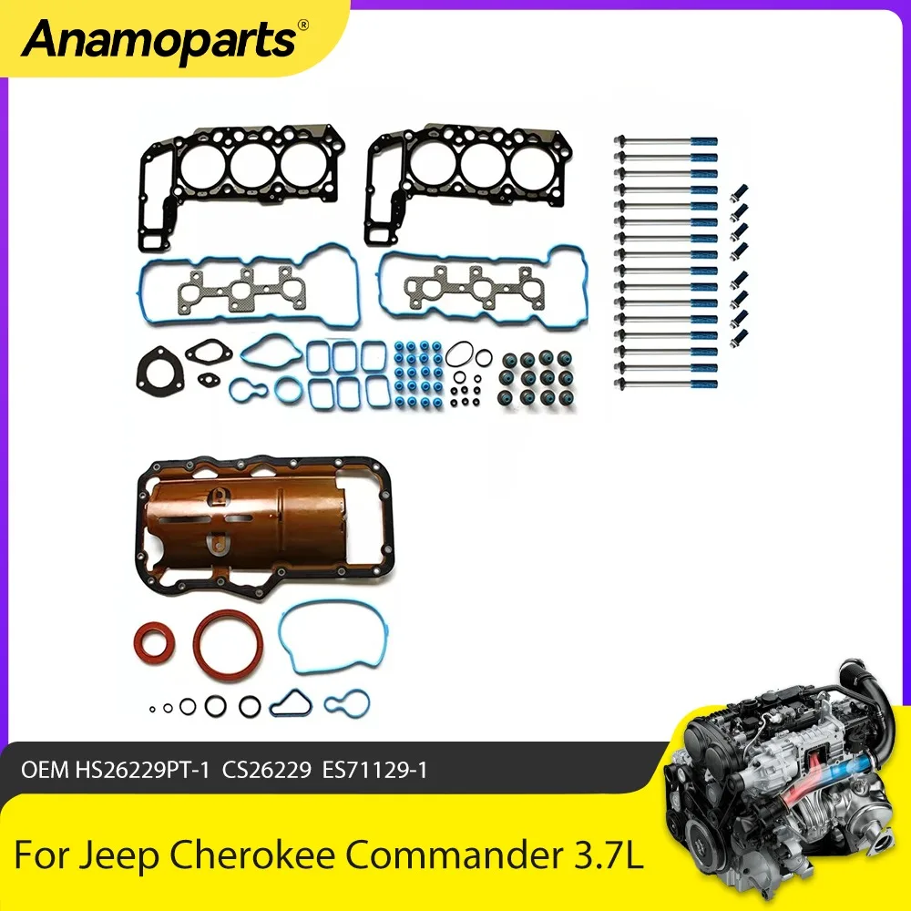 Full Gasket Set Bolts Fit 3.7L V6 GAS For Jeep Cherokee Commander Liberty Dodge Nitro Ram 1500 Dakota 3.7L EKG 2005-2012
Full Gasket Set Bolts Fit 3.7L V6 GAS For Jeep Cherokee Commander Liberty Dodge Nitro Ram 1500 Dakota 3.7L EKG 2005-2012