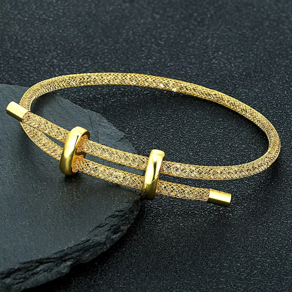 2025 New Mesh Bracelet Men Women Charm Minimalist Crystal Bangle Fashion Stainless Steel Adjustable Jewelry Creative Couple Gift
2025 New Mesh Bracelet Men Women Charm Minimalist Crystal Bangle Fashion Stainless Steel Adjustable Jewelry Creative Couple Gift