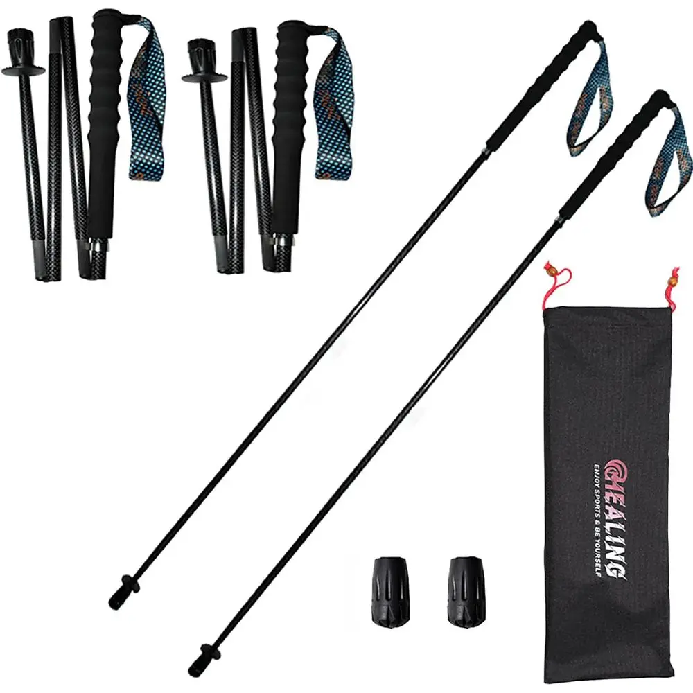 Ultra Lightweight Collapsible Carbon Fiber Hiking Poles Set of 2 with Moisture Absorbent Grips, Storage Bag, Ideal for Outdoor A
Ultra Lightweight Collapsible Carbon Fiber Hiking Poles Set of 2 with Moisture Absorbent Grips, Storage Bag, Ideal for Outdoor A