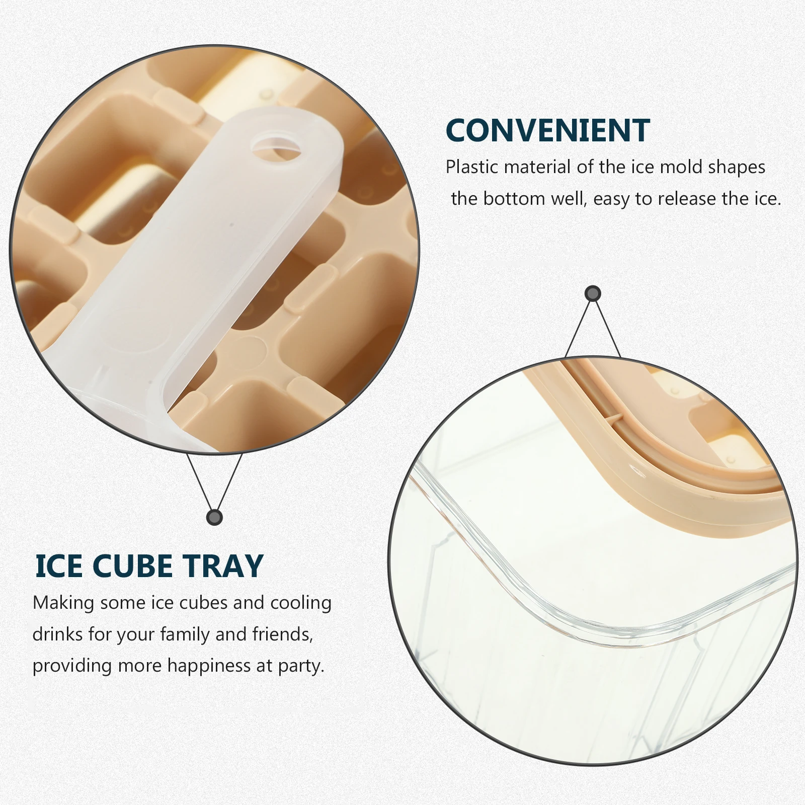 Ice Cube Mold Square Plastic Tray Easy Release Large Capacity Freezer Ice Making Stackable Cubes Maker Drinks Desserts
Ice Cube Mold Square Plastic Tray Easy Release Large Capacity Freezer Ice Making Stackable Cubes Maker Drinks Desserts