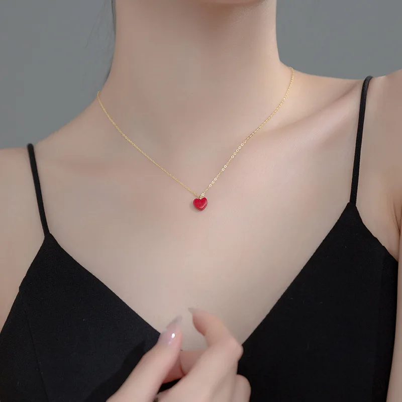 Enosola Authentic 925 Sterling Silver Romantic Sweet Red Love Heart Pendant for Women Adjustable Necklace Fine Jewelry
Enosola Authentic 925 Sterling Silver Romantic Sweet Red Love Heart Pendant for Women Adjustable Necklace Fine Jewelry