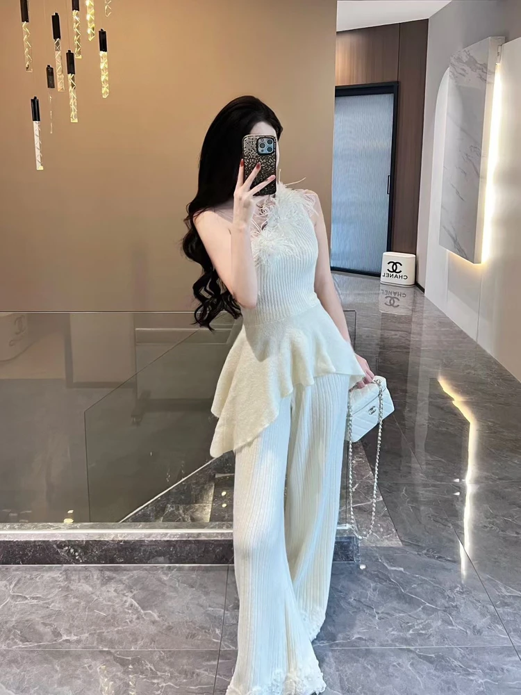 Ele Design off oulder Knitted Top Feather Decorated Svel Ostrich Feather Base irt Floral Print Soft Polyester W...
Ele Design off oulder Knitted Top Feather Decorated Svel Ostrich Feather Base irt Floral Print Soft Polyester W...