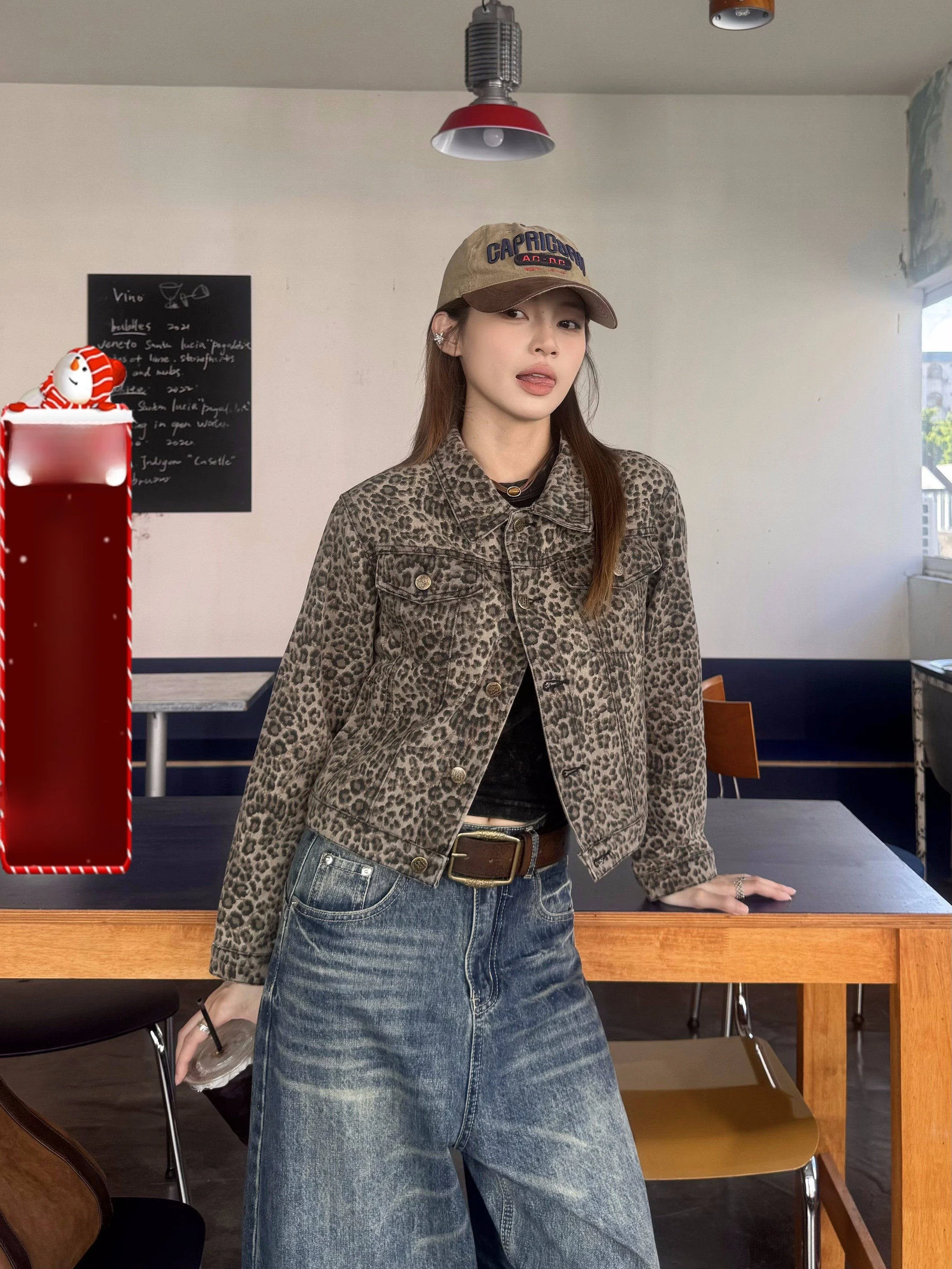 XFX American Sle Свободные джинсовые джинсы с леопардовым принтом Женский ор Повседневный открытый кардиган Топ из хлопка и полиэстера
XFX American Sle Свободные джинсовые джинсы с леопардовым принтом Женский ор Повседневный открытый кардиган Топ из хлопка и полиэстера