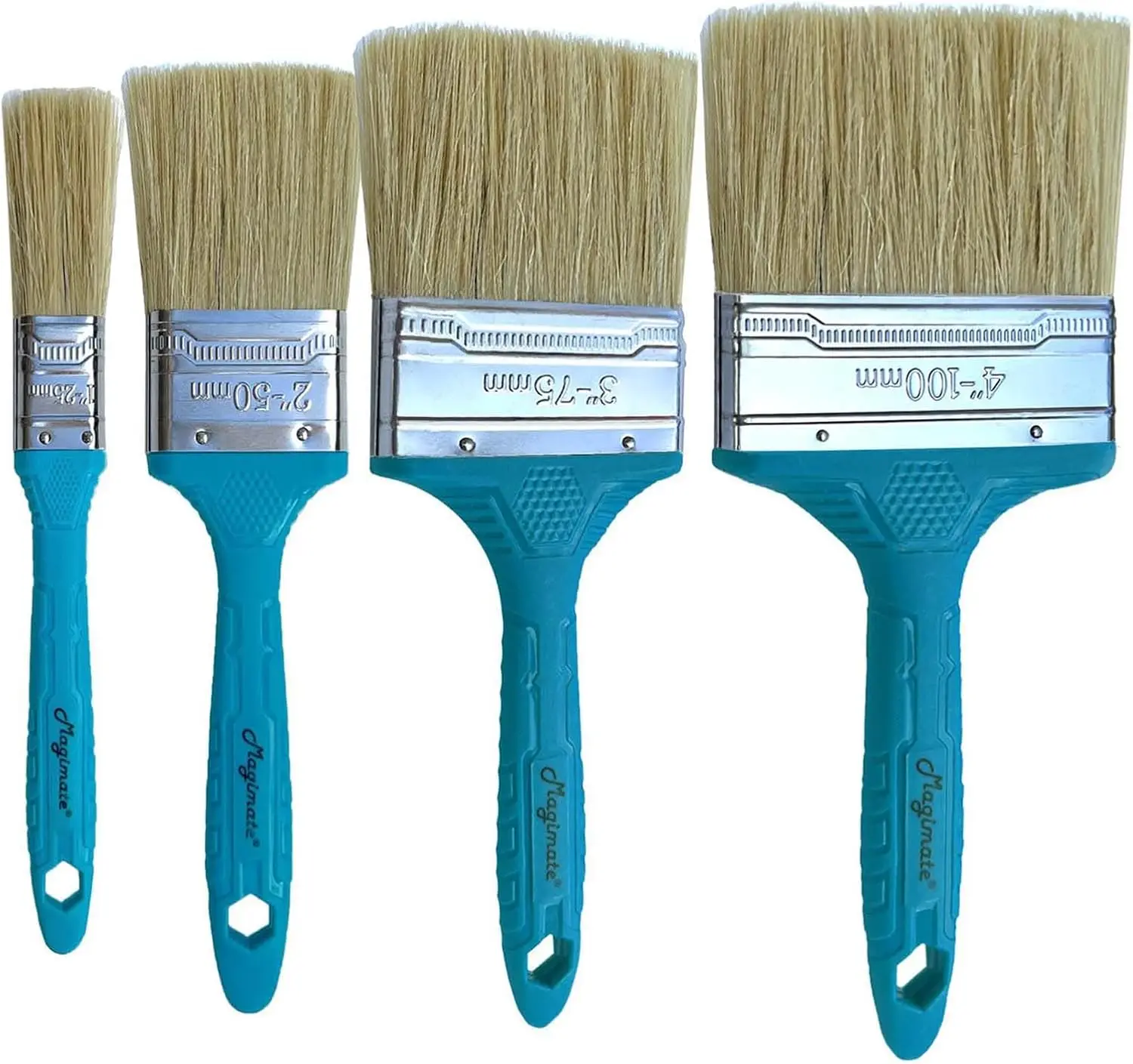 4-Piece Stain Brush Set: 1", 2", 3", 4" Natural & Synthetic Bristle Paint Brushes for Wood, Deck, Fence, and More
4-Piece Stain Brush Set: 1", 2", 3", 4" Natural & Synthetic Bristle Paint Brushes for Wood, Deck, Fence, and More