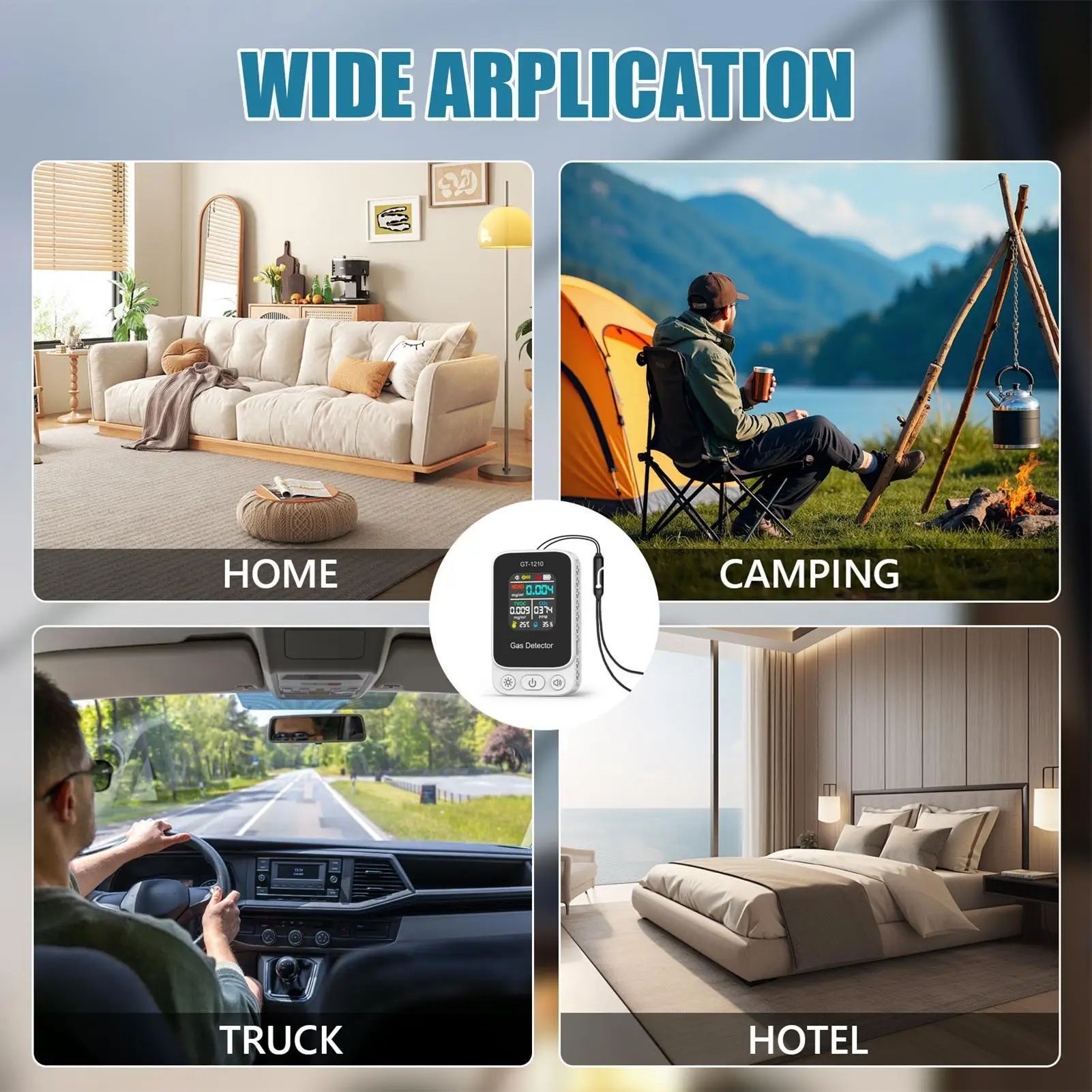 Портативный детектор качества воздуха в реальном времени, работающий от батареек, с функцией измерения температуры и влажности для дома
Портативный детектор качества воздуха в реальном времени, работающий от батареек, с функцией измерения температуры и влажности для дома