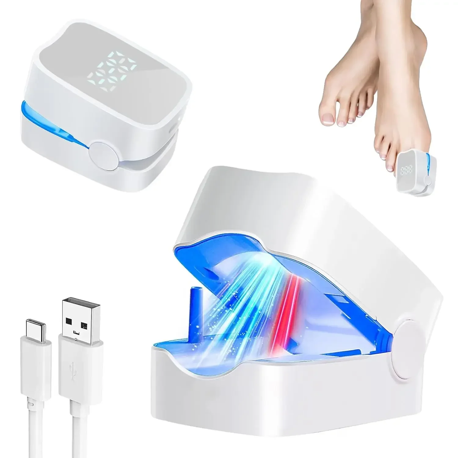 Rechargeable Fungus Grey Nail Treatment Device Portable Onychomycosis Treatment Laser Therapy Relieve Ingrown Foot Care
Rechargeable Fungus Grey Nail Treatment Device Portable Onychomycosis Treatment Laser Therapy Relieve Ingrown Foot Care