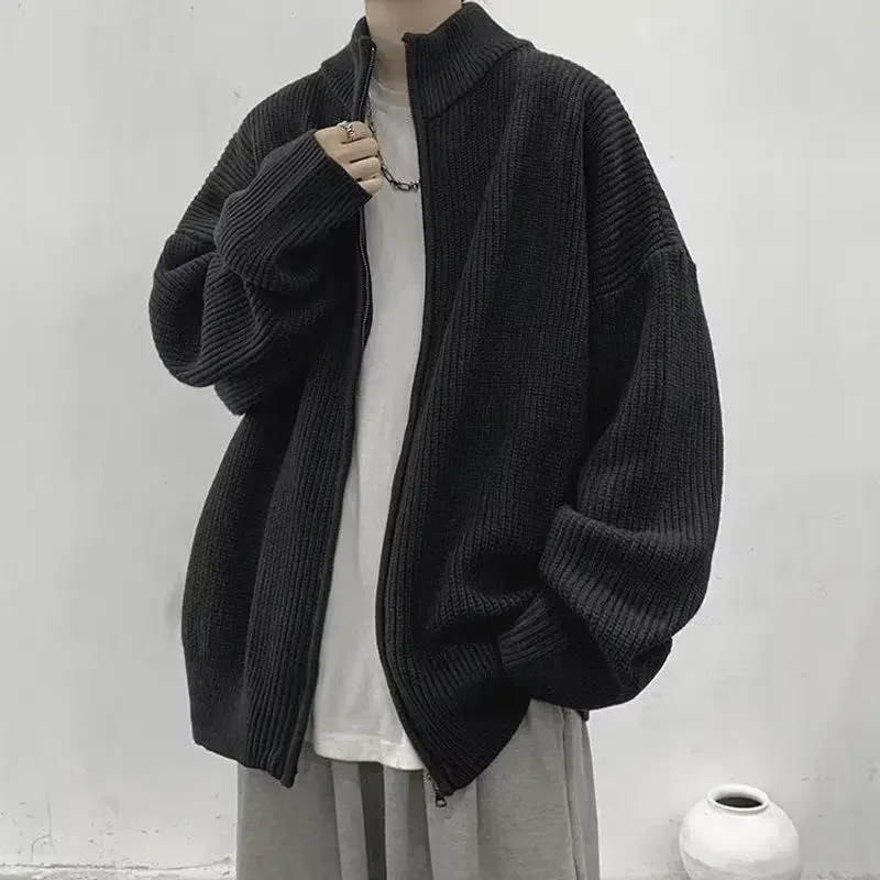 Solid Color Minimalist Half High Neck Cardigan Sweater Jacket Men and Women Couples Trendy Clothing Loose Casual Knit Shirt Top
Solid Color Minimalist Half High Neck Cardigan Sweater Jacket Men and Women Couples Trendy Clothing Loose Casual Knit Shirt Top