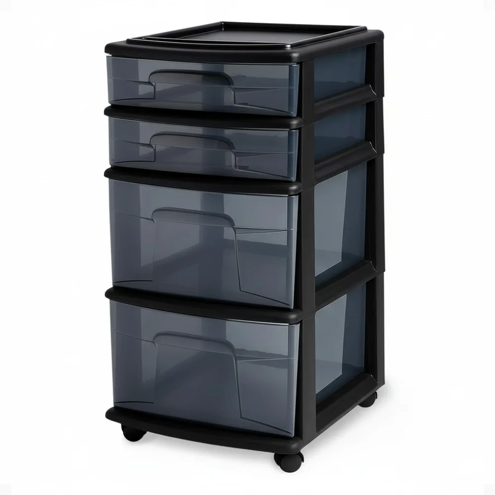 4-Tier Clear Plastic Storage Cart with Wheels, Rolling Drawer Organizer for Home Office Bathroom Classroom
4-Tier Clear Plastic Storage Cart with Wheels, Rolling Drawer Organizer for Home Office Bathroom Classroom