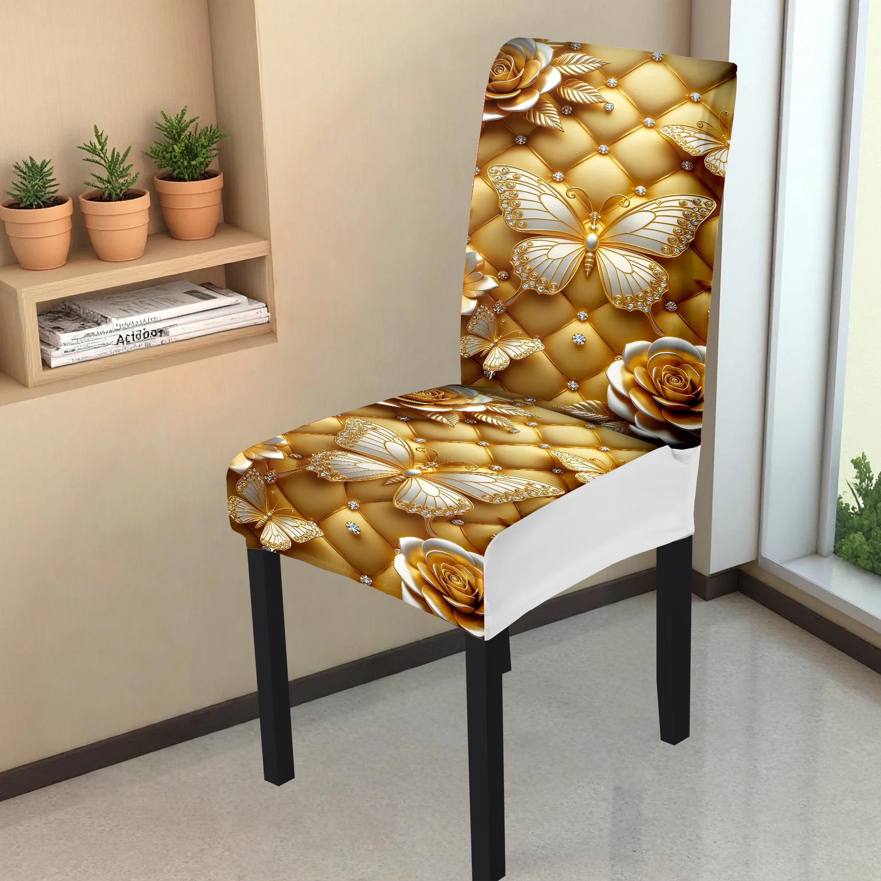2026 New Elastic Full - Coverage Chair Cover, Golden Butterfly Rose Pattern, Summer Outdoor & Indoor Use,
2026 New Elastic Full - Coverage Chair Cover, Golden Butterfly Rose Pattern, Summer Outdoor & Indoor Use,