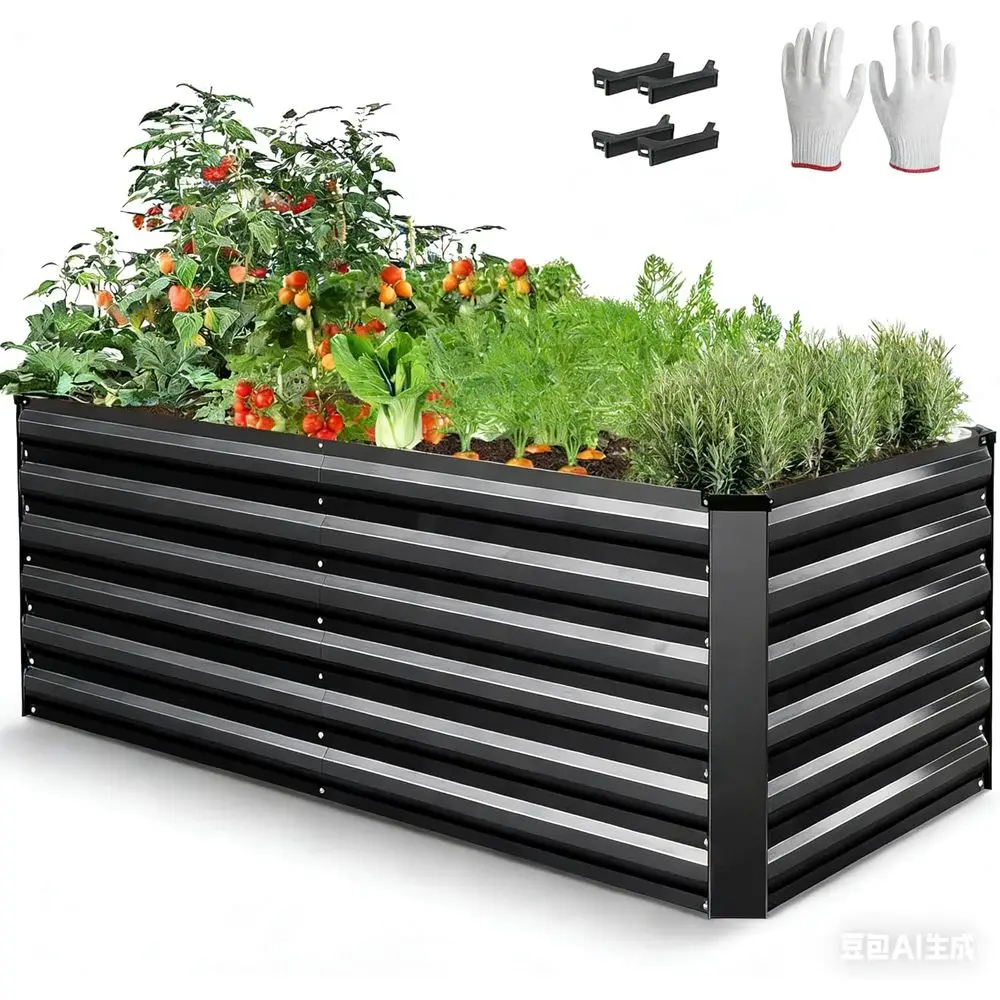 6x3x2ft Galvanized Raised Garden Bed Kit, Outdoor Deep Root Planter with Anti-Cutting Strip, Ideal for Vegetables, Herbs, and Fl
6x3x2ft Galvanized Raised Garden Bed Kit, Outdoor Deep Root Planter with Anti-Cutting Strip, Ideal for Vegetables, Herbs, and Fl