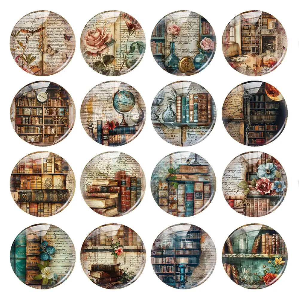Handmade Retro Bookshelf Flower Photo Glass Cabochon Flatback Demo Flat Back Cameo For Diy Jewelry Making Supplies Accessories
Handmade Retro Bookshelf Flower Photo Glass Cabochon Flatback Demo Flat Back Cameo For Diy Jewelry Making Supplies Accessories
