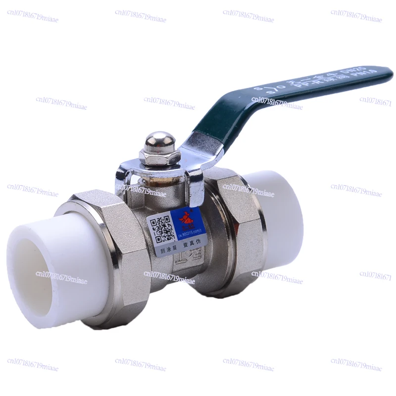 PPR double live joint copper ball valve door 20 4 points 25 6 points ppr ball valve ppr water pipe accessories
PPR double live joint copper ball valve door 20 4 points 25 6 points ppr ball valve ppr water pipe accessories