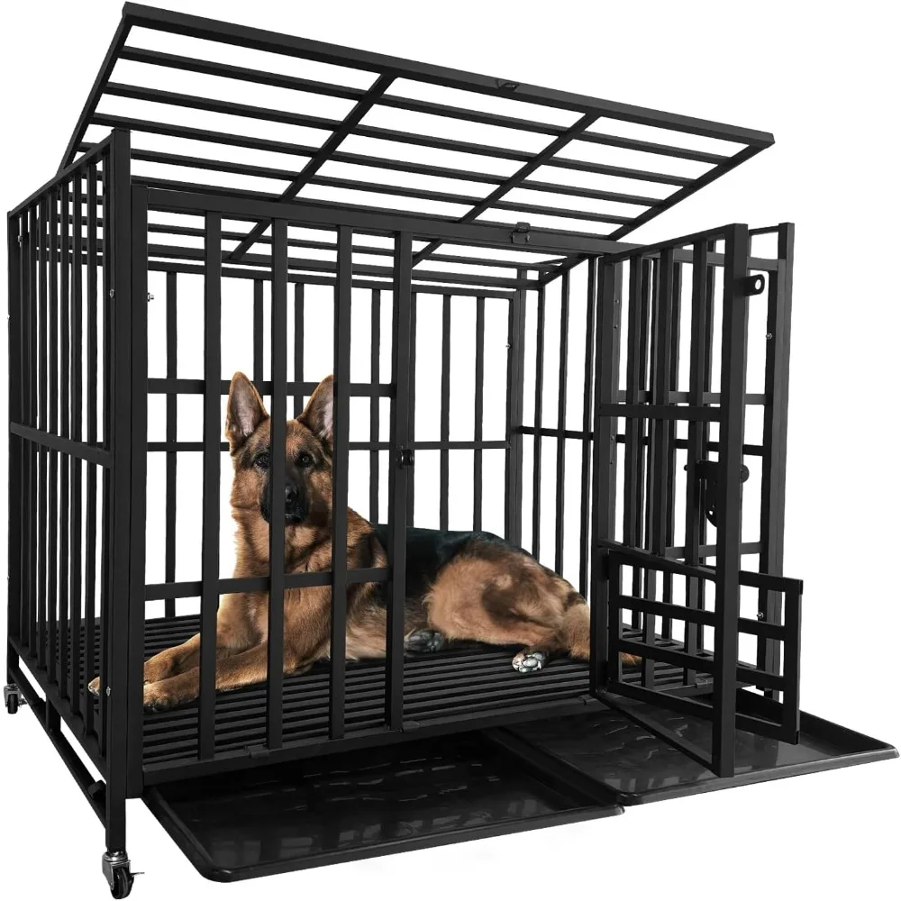 43 inch Heavy Duty Indestructible Dog Crate, NewUpgraded Reinforced Baseplate, with 3 Doors, Medium-to-Large Dog, Max LoadCapaci
43 inch Heavy Duty Indestructible Dog Crate, NewUpgraded Reinforced Baseplate, with 3 Doors, Medium-to-Large Dog, Max LoadCapaci
