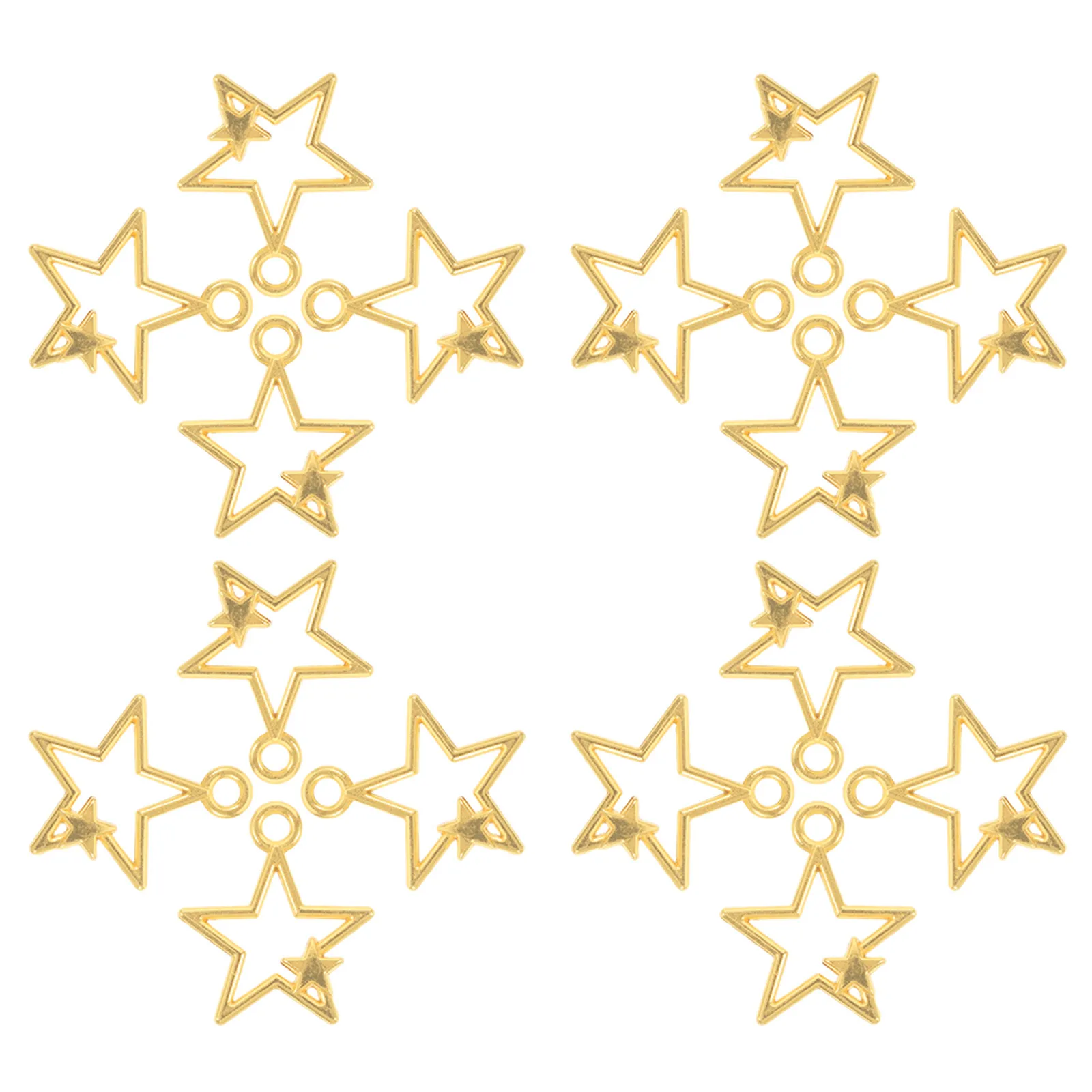100Pcs Golden Hollow Star Pendants Metal Charms Mini Alloy Star Shape Jewelry Making Charms for DIY Bracelets Necklaces Keychain
100Pcs Golden Hollow Star Pendants Metal Charms Mini Alloy Star Shape Jewelry Making Charms for DIY Bracelets Necklaces Keychain