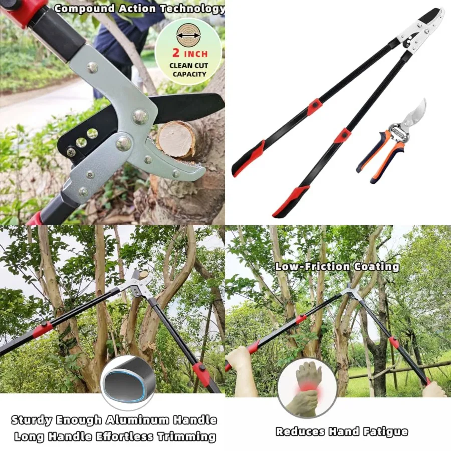 Loppers Branch Cutter Heavy Duty Tree Trimmer, Extendable 28-41" Tree Pruner with Compound Action, Tree Cutter with 2 Inch Clea
Loppers Branch Cutter Heavy Duty Tree Trimmer, Extendable 28-41" Tree Pruner with Compound Action, Tree Cutter with 2 Inch Clea