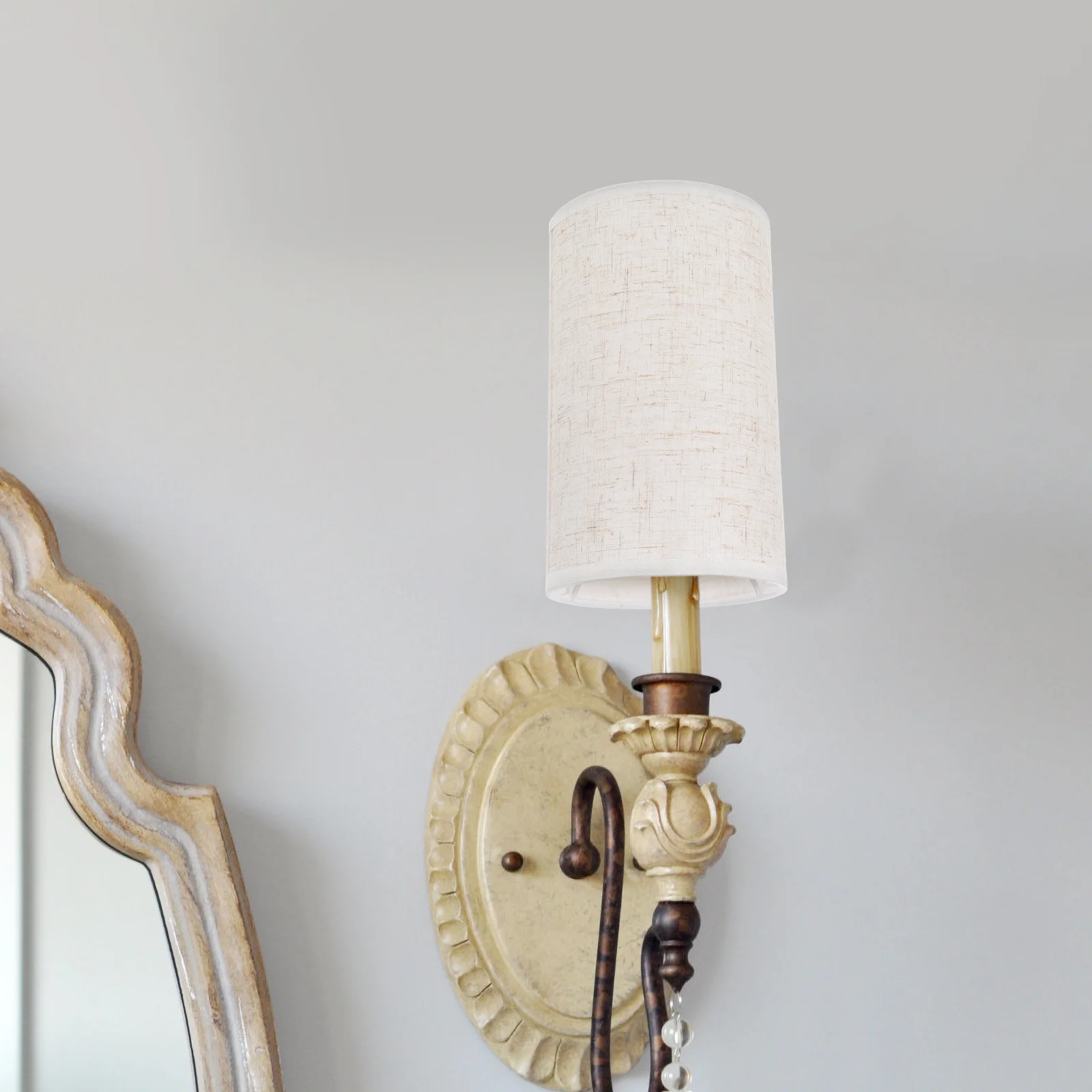 Fabric Lampshade Light Sconces Table Cover for Home Drum Shades Cylinder Beige to Weave
Fabric Lampshade Light Sconces Table Cover for Home Drum Shades Cylinder Beige to Weave