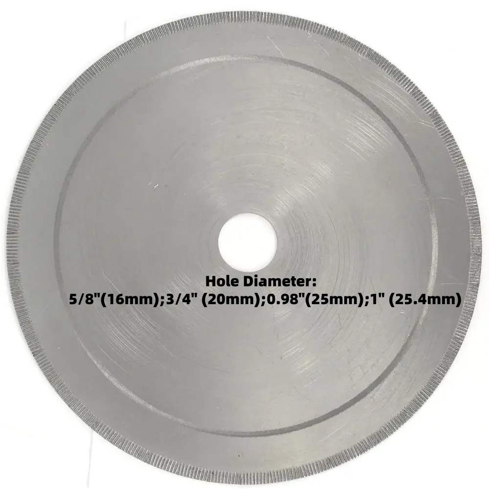 6" inch 150 mm Notched Rim 1.1mm Diamond Lapidary Saws Blade Arbor Hole 5/8" Jewelry Tools for Stone Cutting Gemstone
6" inch 150 mm Notched Rim 1.1mm Diamond Lapidary Saws Blade Arbor Hole 5/8" Jewelry Tools for Stone Cutting Gemstone