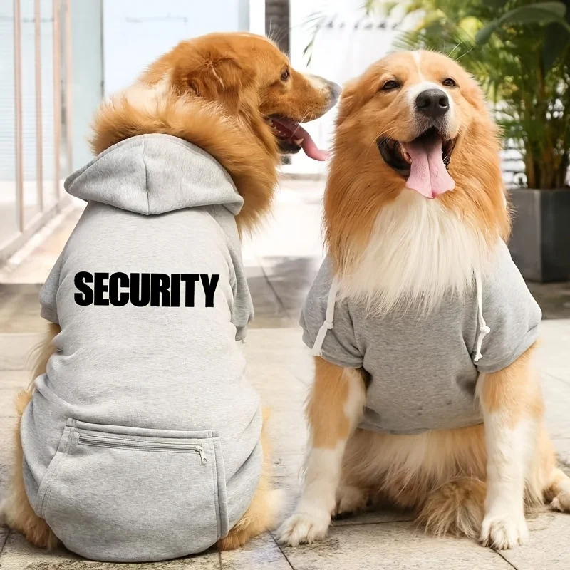 Security,Dog clothes, a hoodie suitable for medium to large-sized dogs It has zippered pockets. Suitable for, winter and spring
Security,Dog clothes, a hoodie suitable for medium to large-sized dogs It has zippered pockets. Suitable for, winter and spring