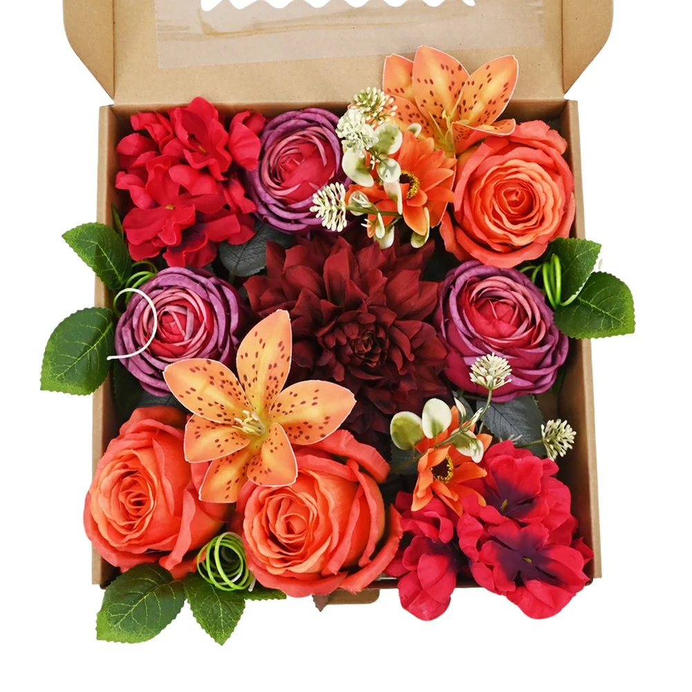 Artificial Rose and Lily Silk Flower Arrangement in Elegant Box for Wedding Home Party Office Decor 26.5x26x6cm Size
Artificial Rose and Lily Silk Flower Arrangement in Elegant Box for Wedding Home Party Office Decor 26.5x26x6cm Size