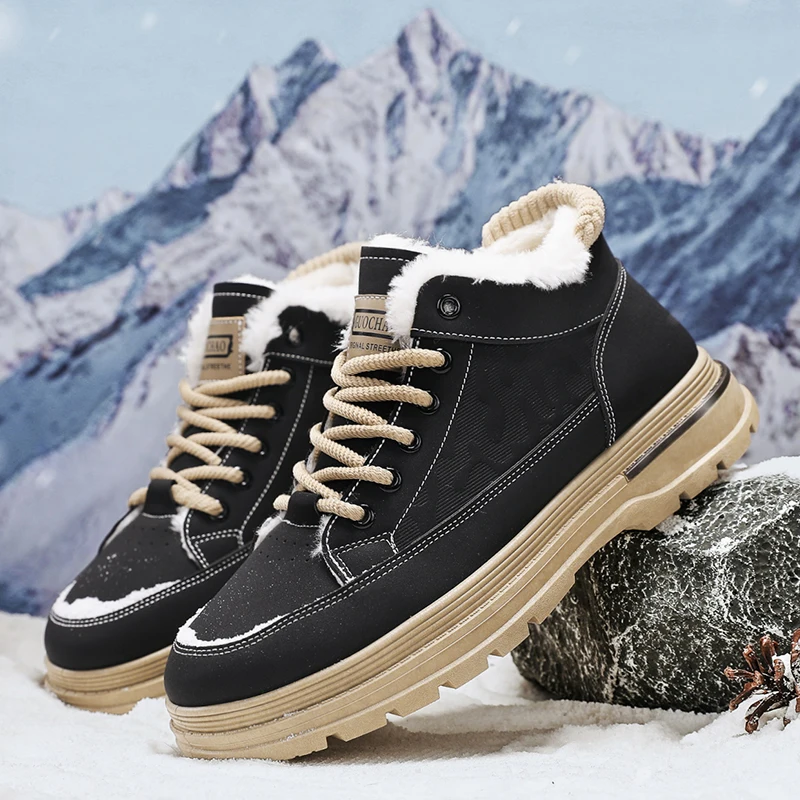 Fashionable Men Casual Thick Soled Sports Shoes with Warm Plush Hiking Straps Black Walking Boots Tackie Zapatillas Hombre 2024
Fashionable Men Casual Thick Soled Sports Shoes with Warm Plush Hiking Straps Black Walking Boots Tackie Zapatillas Hombre 2024