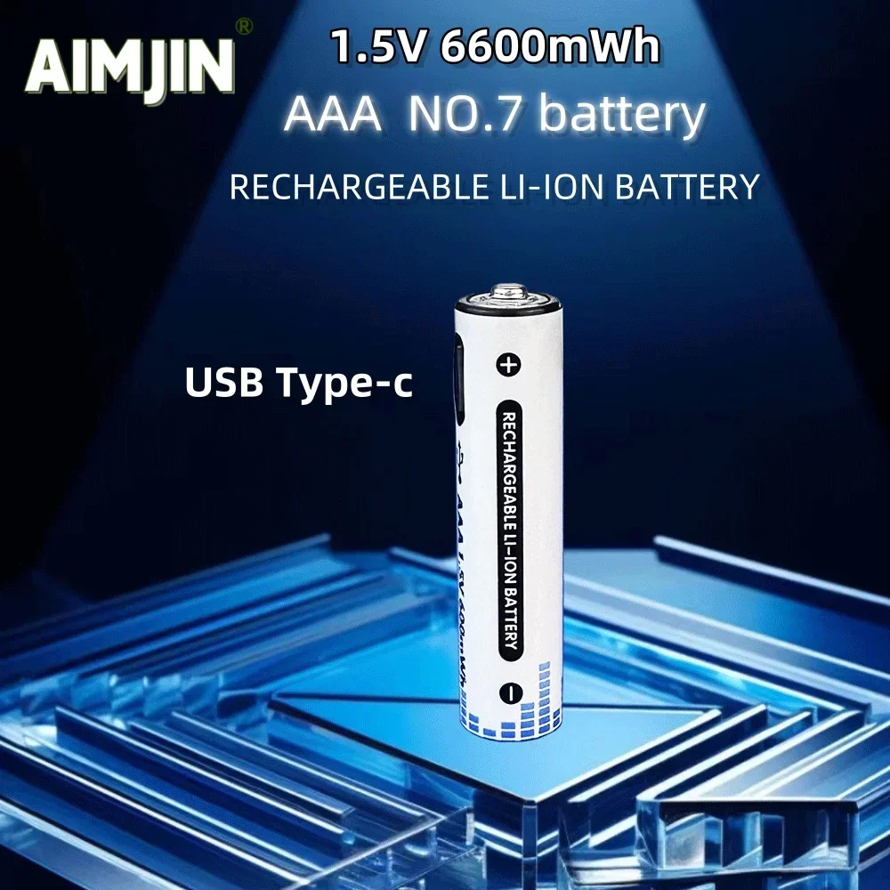 AAA 1.5V 600mWh Rechargeable Lithium Battery USB Quick Charge Li-ion Battery for Remote Control Camera Electric Toys
AAA 1.5V 600mWh Rechargeable Lithium Battery USB Quick Charge Li-ion Battery for Remote Control Camera Electric Toys