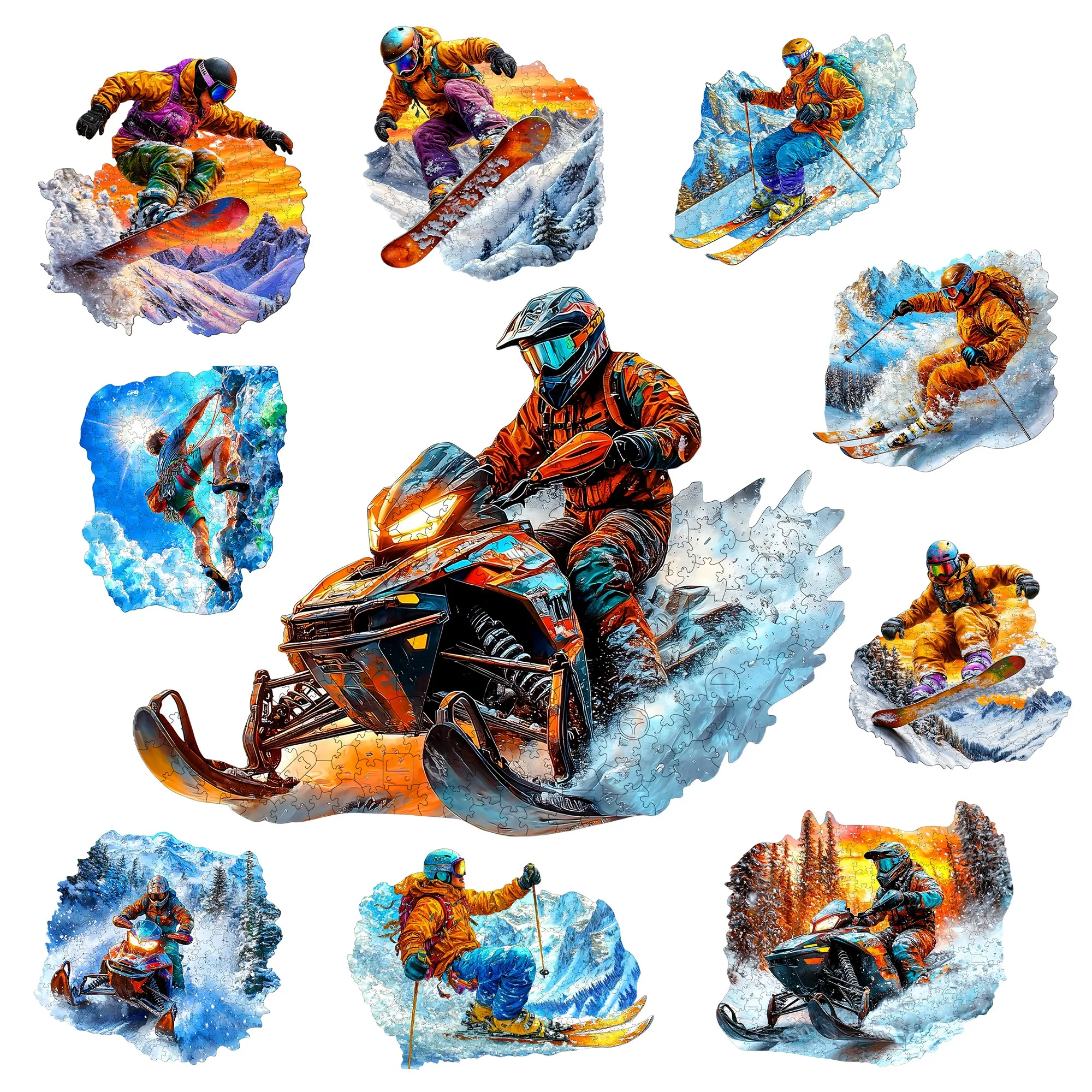 Snow Sport Theme Wooden Jigsaw Puzzle Wooden Decor Painting Christmas and Halloween Gift Toy For Teen And Kid
Snow Sport Theme Wooden Jigsaw Puzzle Wooden Decor Painting Christmas and Halloween Gift Toy For Teen And Kid