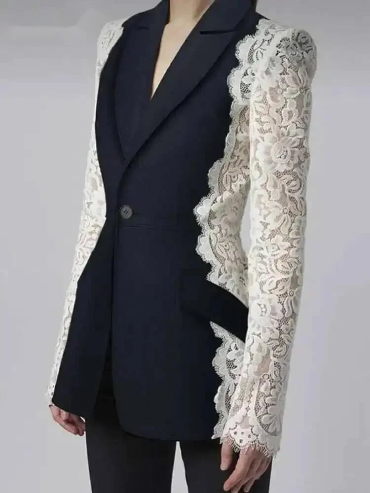 Coat Fashion Women's Blazer New Fashion Notched Lace Patchwork Long Sleeve Contrast Suit Jackets Female Spring 2026 FASHION LIWF
Coat Fashion Women's Blazer New Fashion Notched Lace Patchwork Long Sleeve Contrast Suit Jackets Female Spring 2026 FASHION LIWF