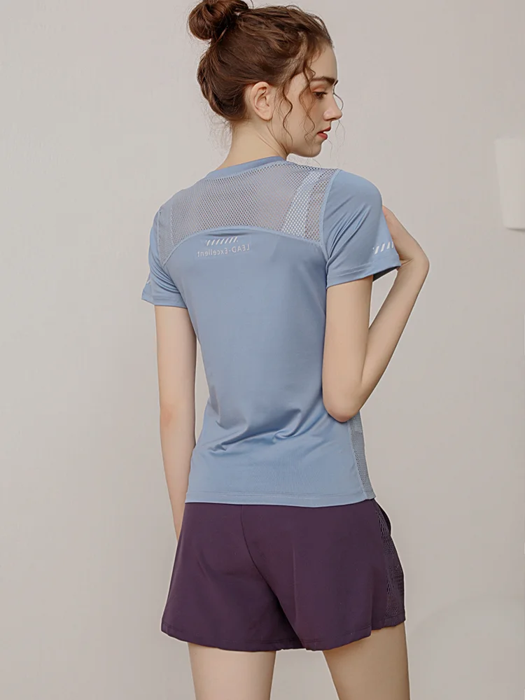 Trendy Yoga Top 2026 New Loose Quick Dry Mesh Splice Running Sport Short Sleeve T-Shirt Fitness Wear Women's round Neck Silk ...
Trendy Yoga Top 2026 New Loose Quick Dry Mesh Splice Running Sport Short Sleeve T-Shirt Fitness Wear Women's round Neck Silk ...