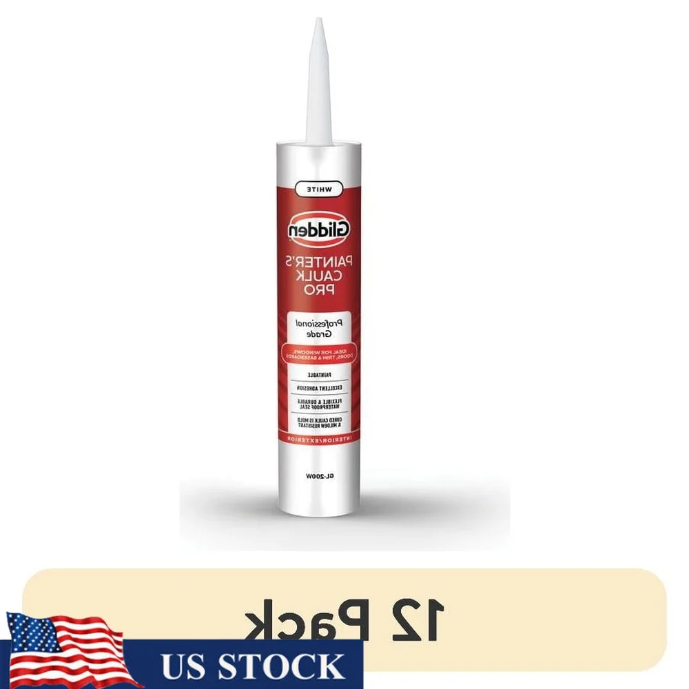 12 Pack Painter's Caulk Multi-Purpose Acrylic Caulk Excellent Adhesion Flexible Durable Waterproof Seal Mold Resistance Interior
12 Pack Painter's Caulk Multi-Purpose Acrylic Caulk Excellent Adhesion Flexible Durable Waterproof Seal Mold Resistance Interior