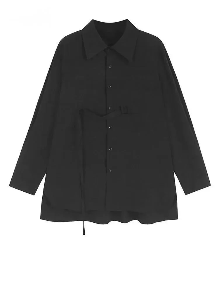 Women Black Ribbons Irregular Big Size Elegant Blouse New Lapel Long Sleeve Shirt Fashion Tide Spring Autumn
Women Black Ribbons Irregular Big Size Elegant Blouse New Lapel Long Sleeve Shirt Fashion Tide Spring Autumn