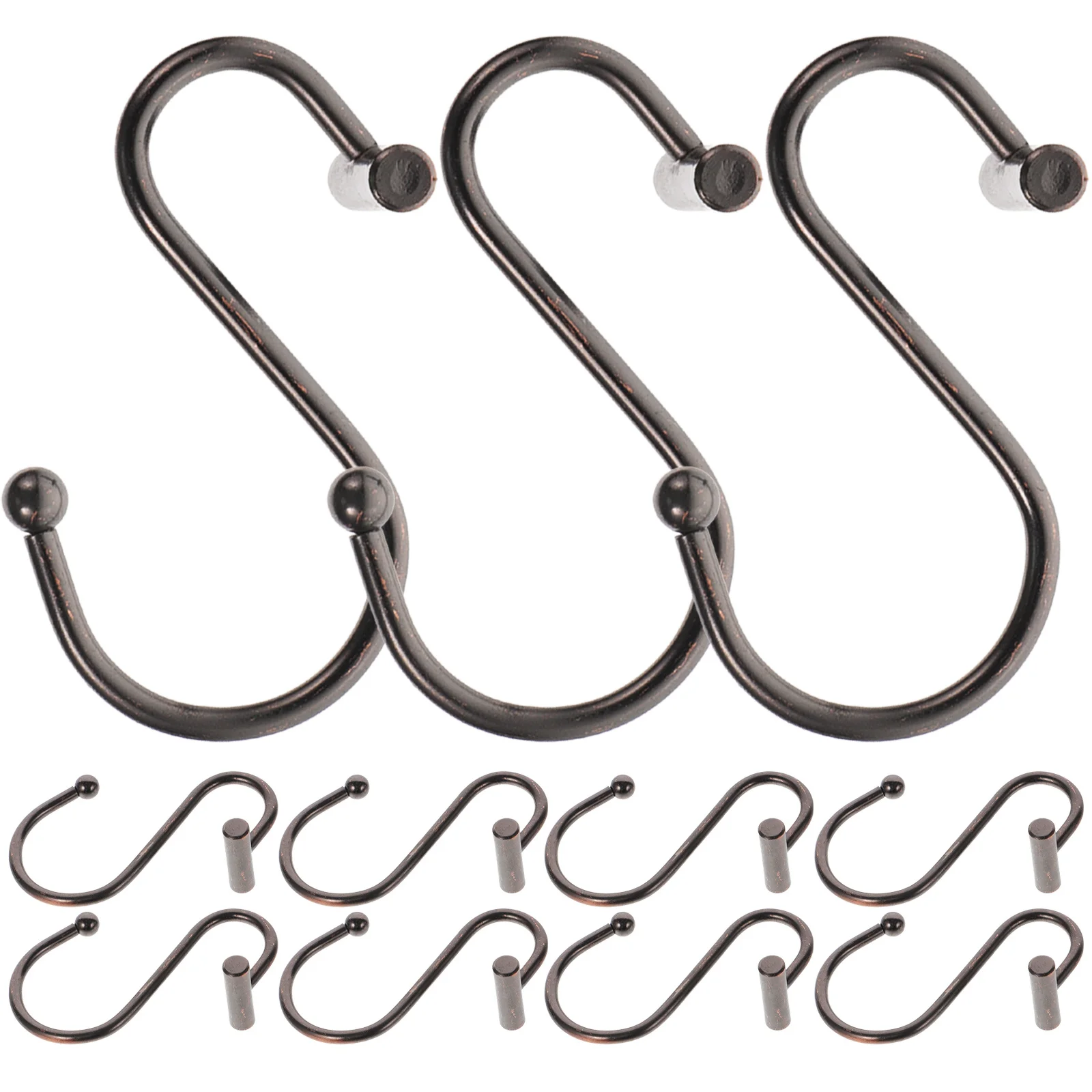12Pcs Shower Curtain Hooks Heavy Duty Iron Bathroom Curtains Hanging Hooks Sliding Rod Metal S Shaped Curtain Hanger
12Pcs Shower Curtain Hooks Heavy Duty Iron Bathroom Curtains Hanging Hooks Sliding Rod Metal S Shaped Curtain Hanger