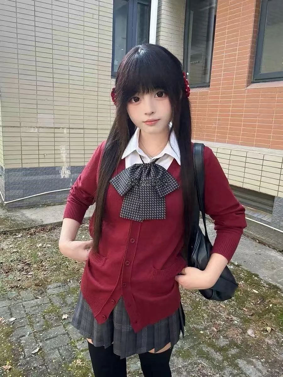 Осень-зима японский Sle JK orm винно-красный свитер кардиган верхняя одежда для поездок на работу колледж Sle базовый комплект юбка наряд
Осень-зима японский Sle JK orm винно-красный свитер кардиган верхняя одежда для поездок на работу колледж Sle базовый комплект юбка наряд