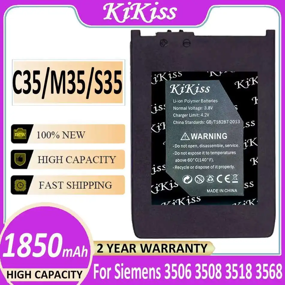 Аккумулятор KiKiss 1850 мАч для Siemens 3506, 3508, 3518, 3568, 3608, C35,C35e,C35i,M35,P35,S35, S35i,S46,S47 Bateria
Аккумулятор KiKiss 1850 мАч для Siemens 3506, 3508, 3518, 3568, 3608, C35,C35e,C35i,M35,P35,S35, S35i,S46,S47 Bateria