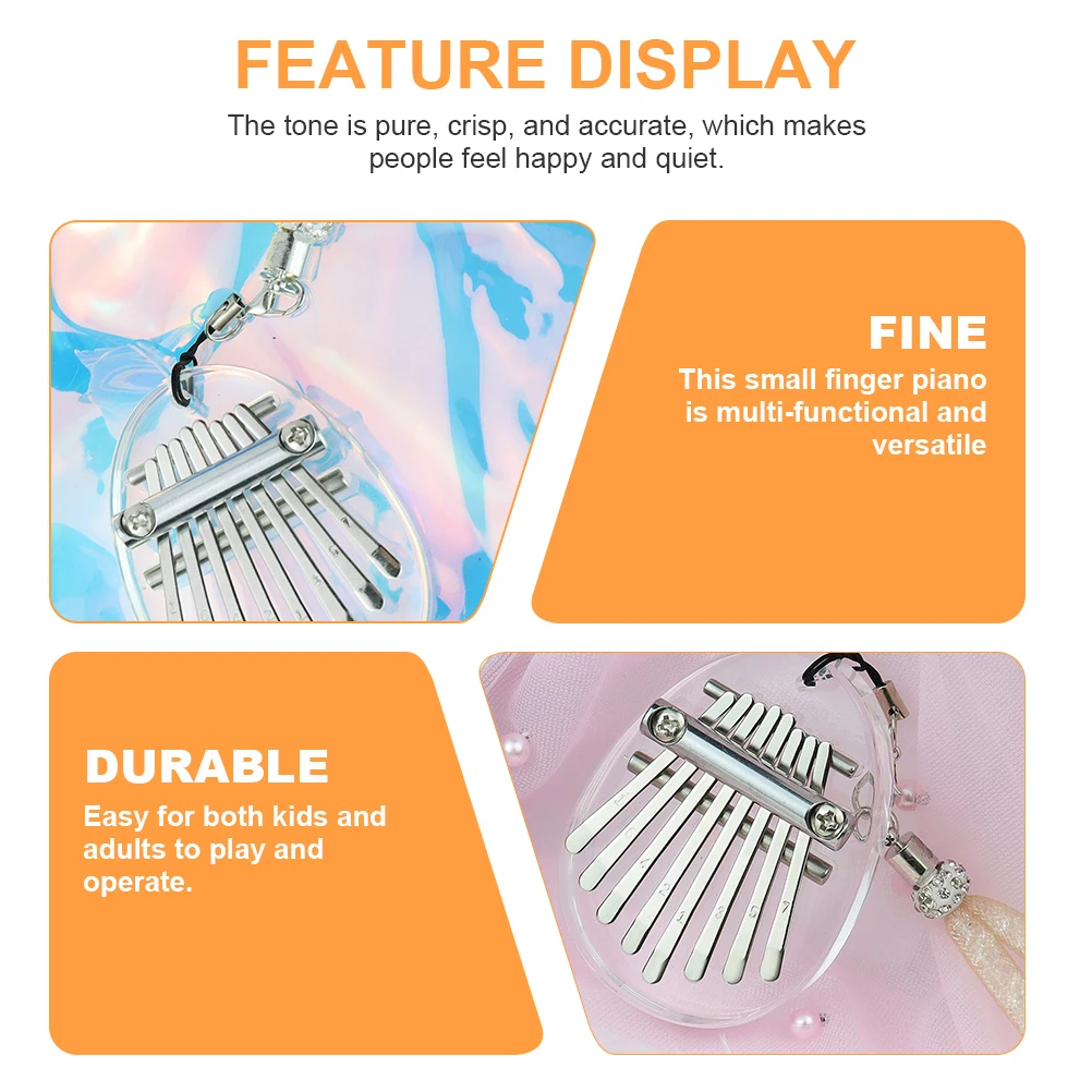 Thumb Mini Kalimba Finger Piano Instrument Transparent Musical Instruments Baby Small with Lanyard
Thumb Mini Kalimba Finger Piano Instrument Transparent Musical Instruments Baby Small with Lanyard