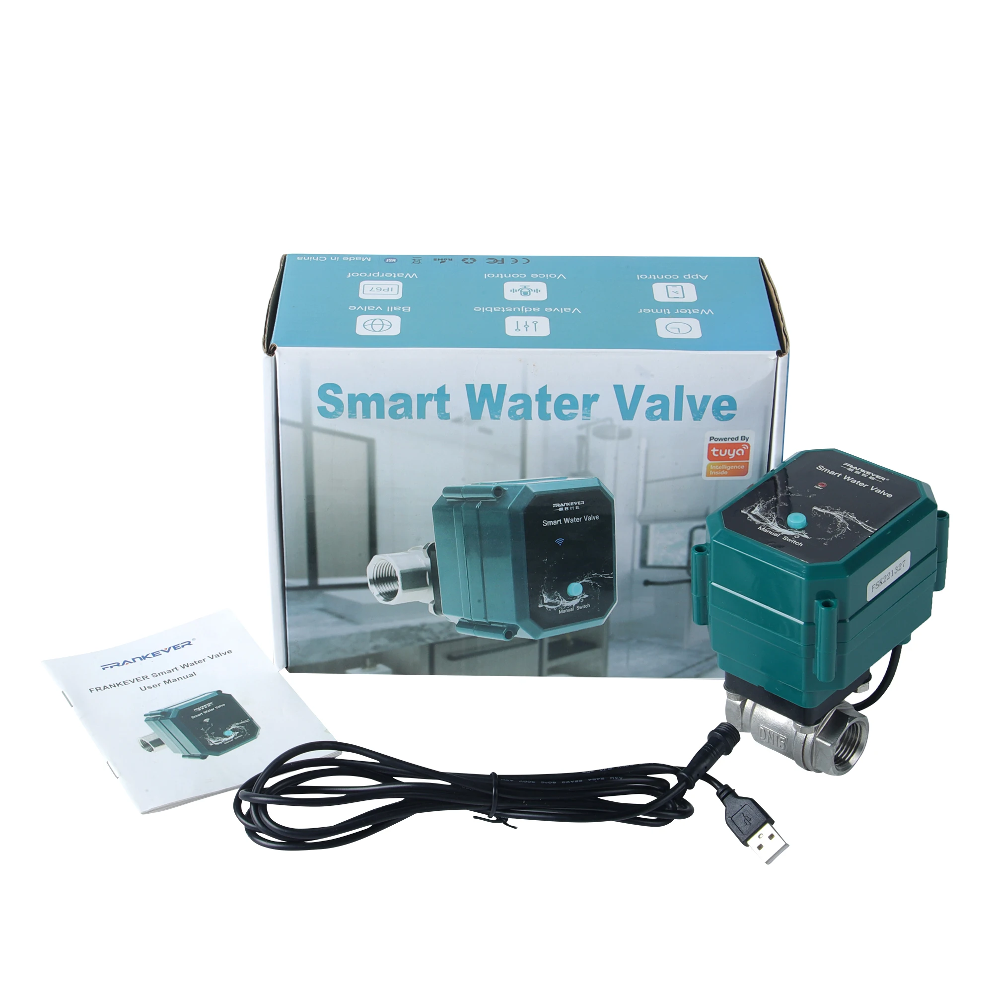 Electric Wireless Stainless Steel Water Valve WiFi Enabled, Tuya App & USB Operation for Smart Home Security Protection
Electric Wireless Stainless Steel Water Valve WiFi Enabled, Tuya App & USB Operation for Smart Home Security Protection