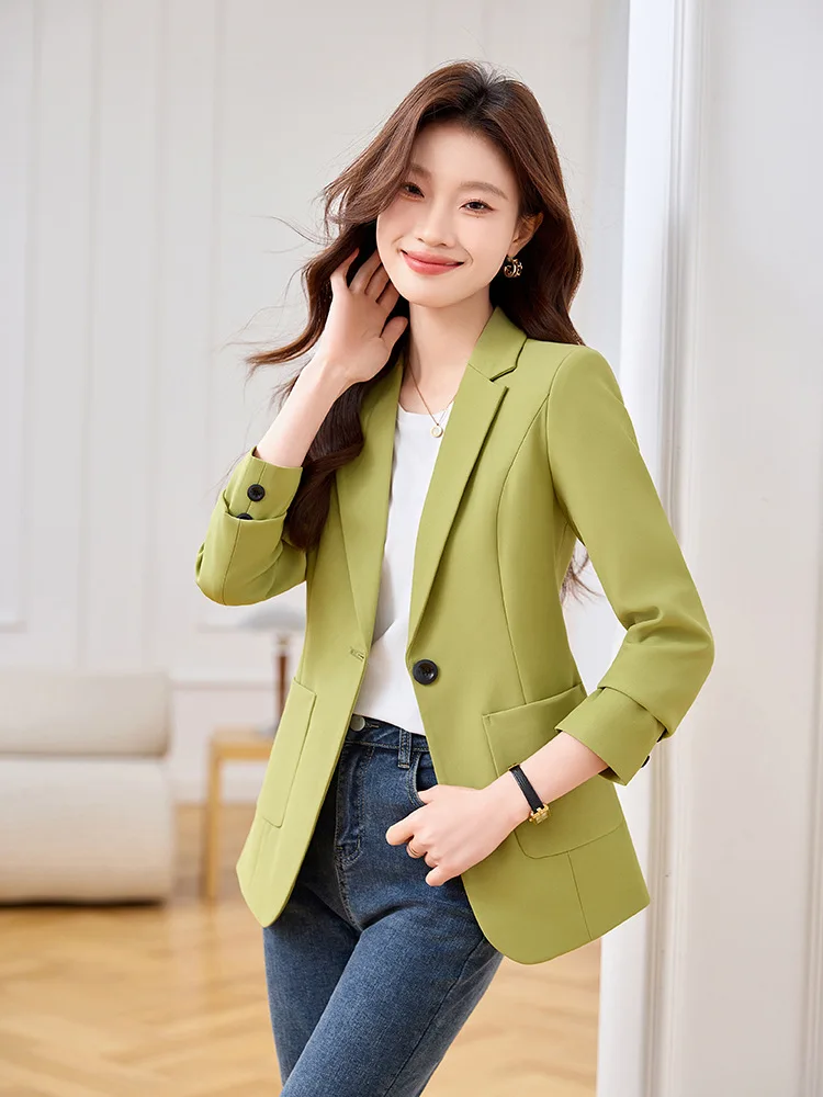 Новый весенне-осенний пиджак женский с длинным рукавом на одной пуговице офисная женская куртка деловая рабочая одежда официальное пальто женская верхняя одежда
Новый весенне-осенний пиджак женский с длинным рукавом на одной пуговице офисная женская куртка деловая рабочая одежда официальное пальто женская верхняя одежда