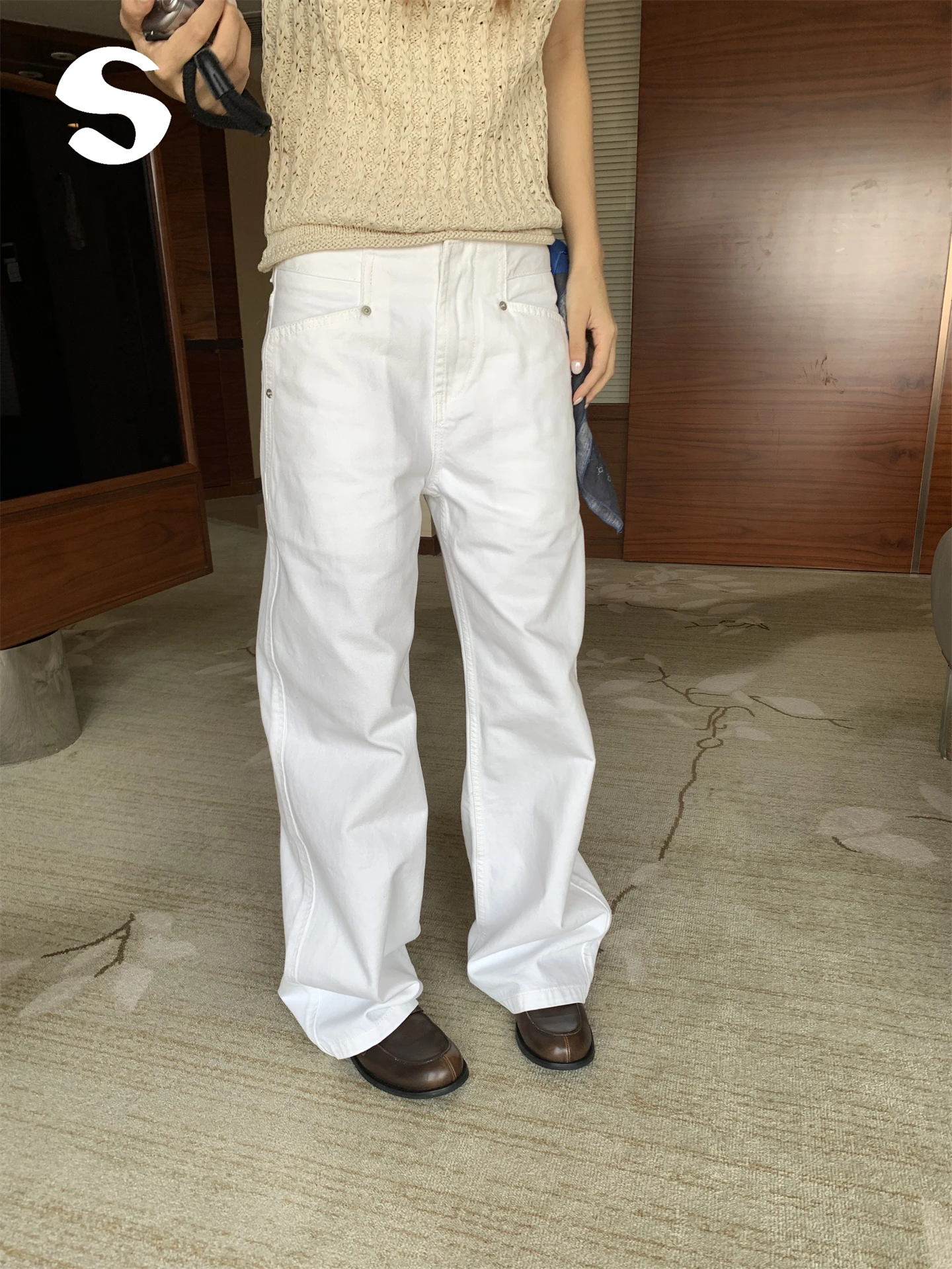 Low Waist Straight Leg Jeans Women's Casual Pants Workwear Long Trousers Spring Season White Denim Pants Comfortable Cotton
Low Waist Straight Leg Jeans Women's Casual Pants Workwear Long Trousers Spring Season White Denim Pants Comfortable Cotton