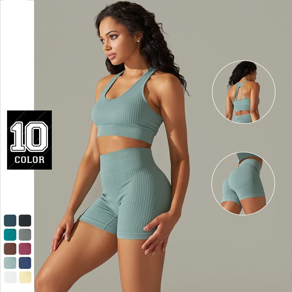 Yoga Bra Crop Top Shorts Set Gym Wear Push Up Sports Fitness Workout Clothes for Women Clothing Two Piece Sets Womens Outifits
Yoga Bra Crop Top Shorts Set Gym Wear Push Up Sports Fitness Workout Clothes for Women Clothing Two Piece Sets Womens Outifits