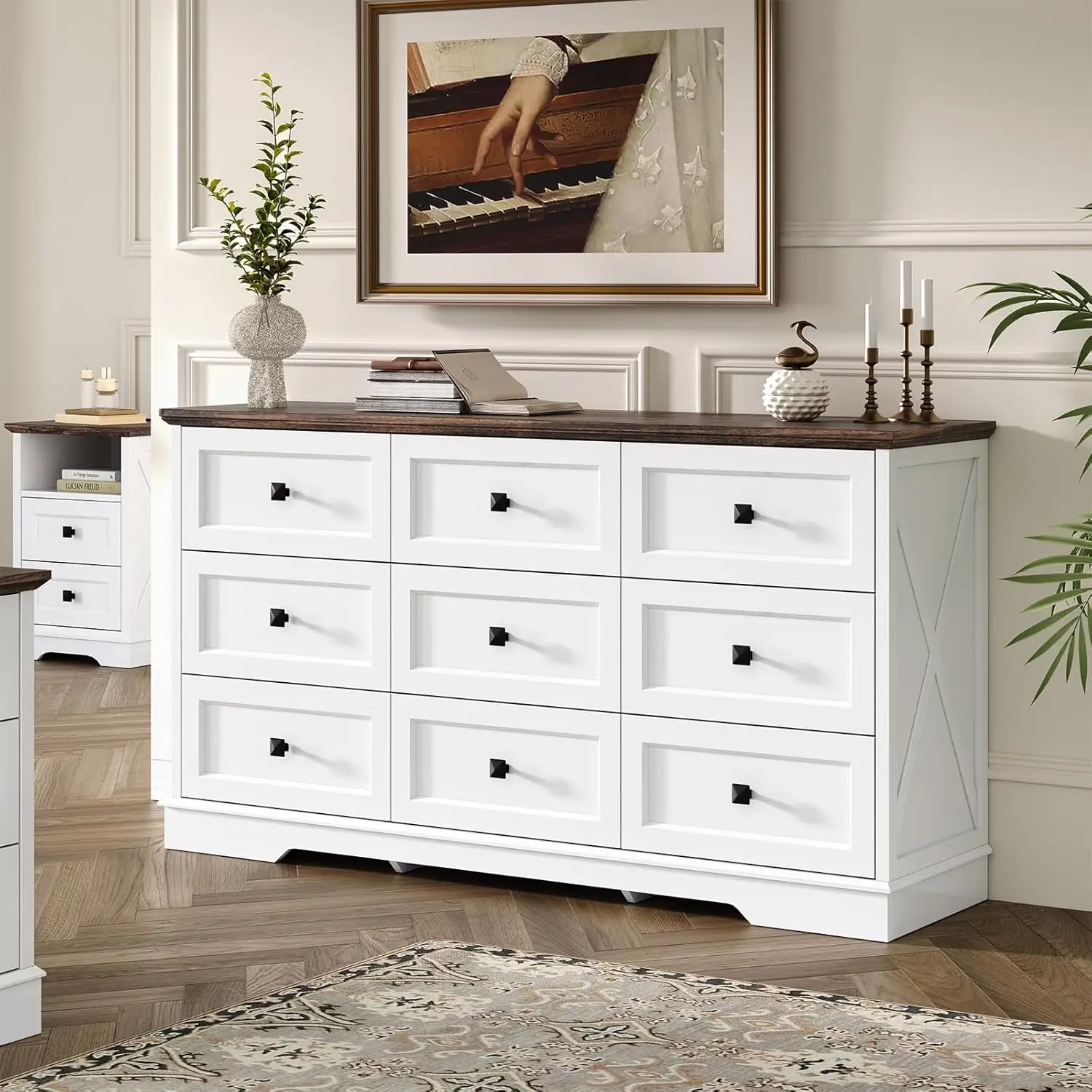 9 Drawer Dresser Chest Bedroom Living Room Entryway Hallway 59 Inch Wide Wood Storage Cabinet, Customized
9 Drawer Dresser Chest Bedroom Living Room Entryway Hallway 59 Inch Wide Wood Storage Cabinet, Customized