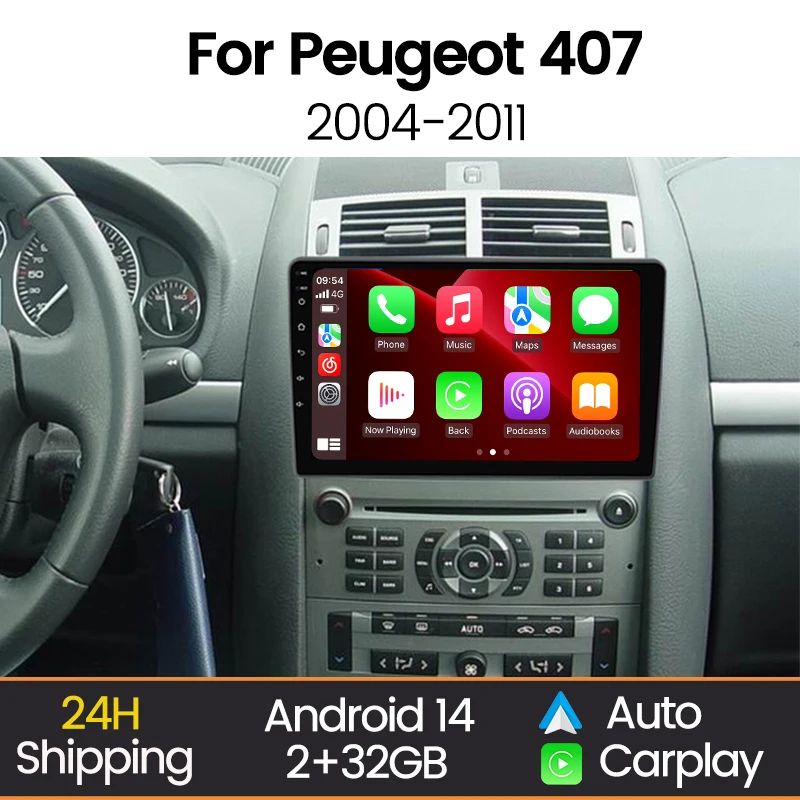 MEKEDE Android Auto Беспроводное автомобильное радио Carplay для Peugeot 407 1 2004-2011 Навигация GPS Wi-Fi BT Видео Мультимедийный Playe
MEKEDE Android Auto Беспроводное автомобильное радио Carplay для Peugeot 407 1 2004-2011 Навигация GPS Wi-Fi BT Видео Мультимедийный Playe