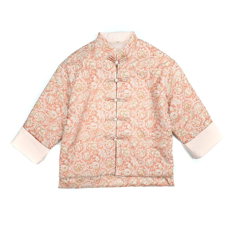 Hanfu Warm Winter Girl China Style Button Cotton Padded Coat Children Pink Flower Totem Top Kids Chinese Traditional Costume
Hanfu Warm Winter Girl China Style Button Cotton Padded Coat Children Pink Flower Totem Top Kids Chinese Traditional Costume