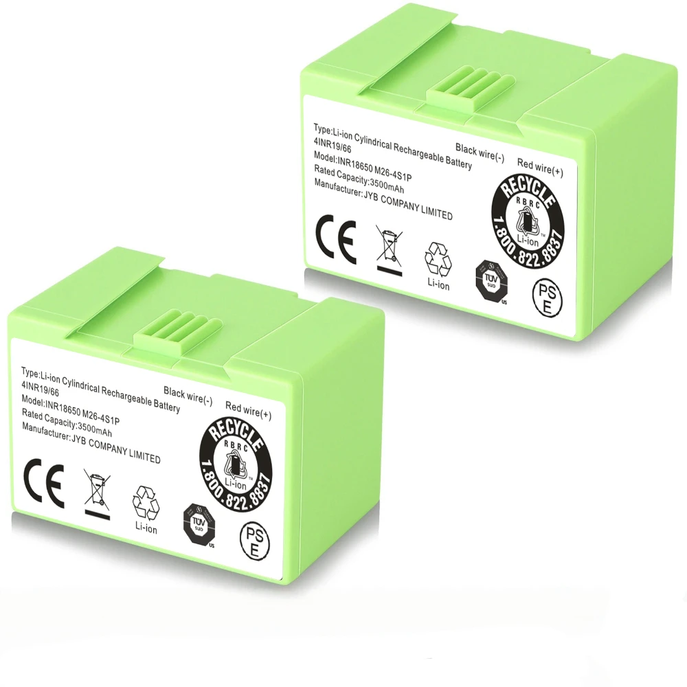 14.4V 3500mAh Li-ion Rechargeable Battery For iRobot Roomba e5 e6 i1 i2 i3 i4 i5 i6 i7 i8 J5 J6 J7 Vacuum Cleaner Spare Part.
14.4V 3500mAh Li-ion Rechargeable Battery For iRobot Roomba e5 e6 i1 i2 i3 i4 i5 i6 i7 i8 J5 J6 J7 Vacuum Cleaner Spare Part.