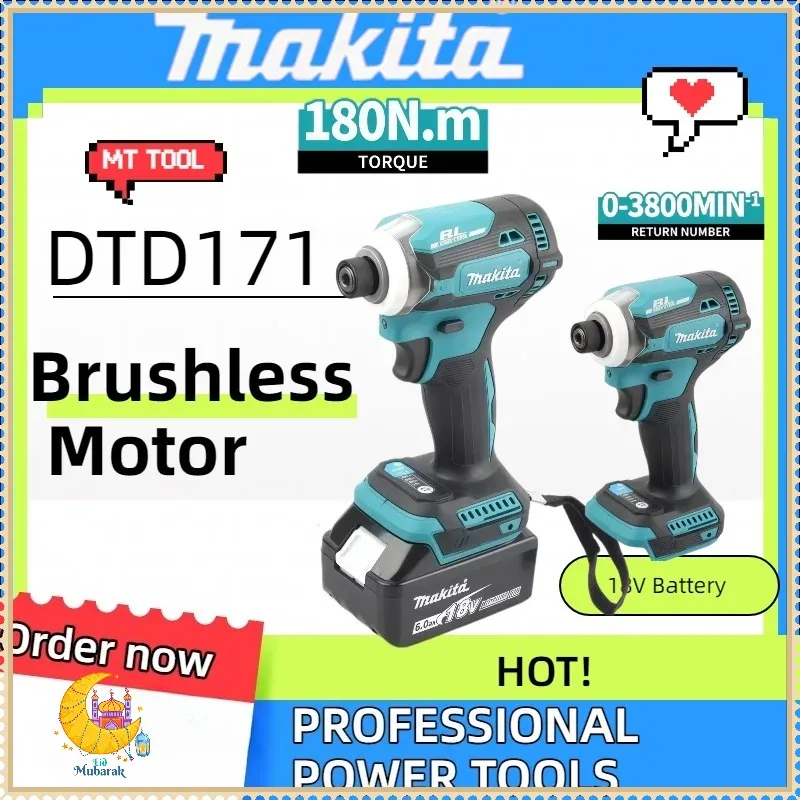 Бесщеточный аккумуляторный ударный шуруповерт Makita DTD171, электрическая отвертка, перезаряжаемая дрель-шуруповерт, электроинструмент для аккумуляторов Makita
Бесщеточный аккумуляторный ударный шуруповерт Makita DTD171, электрическая отвертка, перезаряжаемая дрель-шуруповерт, электроинструмент для аккумуляторов Makita
