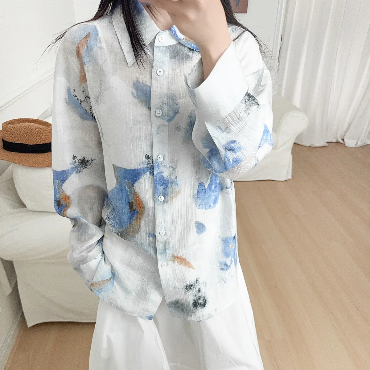 Printed shirt - 25th autumn new style loose and breathable silhouette lightweight women's blouse y2k
Printed shirt - 25th autumn new style loose and breathable silhouette lightweight women's blouse y2k