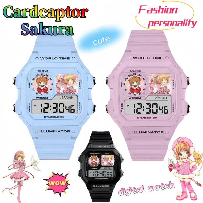 Часы Cardcaptor Sakura, цифровые, милые, с мультяшным дизайном, модные, креативные, водонепроницаемые, светящиеся, подарок на день рождения для девочек
Часы Cardcaptor Sakura, цифровые, милые, с мультяшным дизайном, модные, креативные, водонепроницаемые, светящиеся, подарок на день рождения для девочек