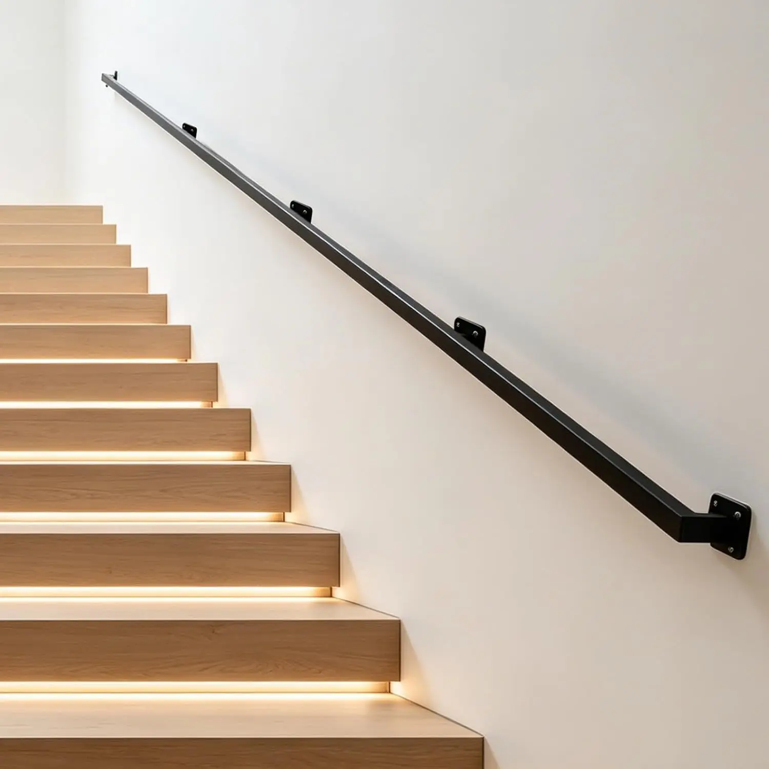 Stair Railings Indoor, Black Metal Wall Mounted Handrail for Stairs, 500lbs Load Capacity Industrial Wall Mounted Handrails Outdoor
Stair Railings Indoor, Black Metal Wall Mounted Handrail for Stairs, 500lbs Load Capacity Industrial Wall Mounted Handrails Outdoor