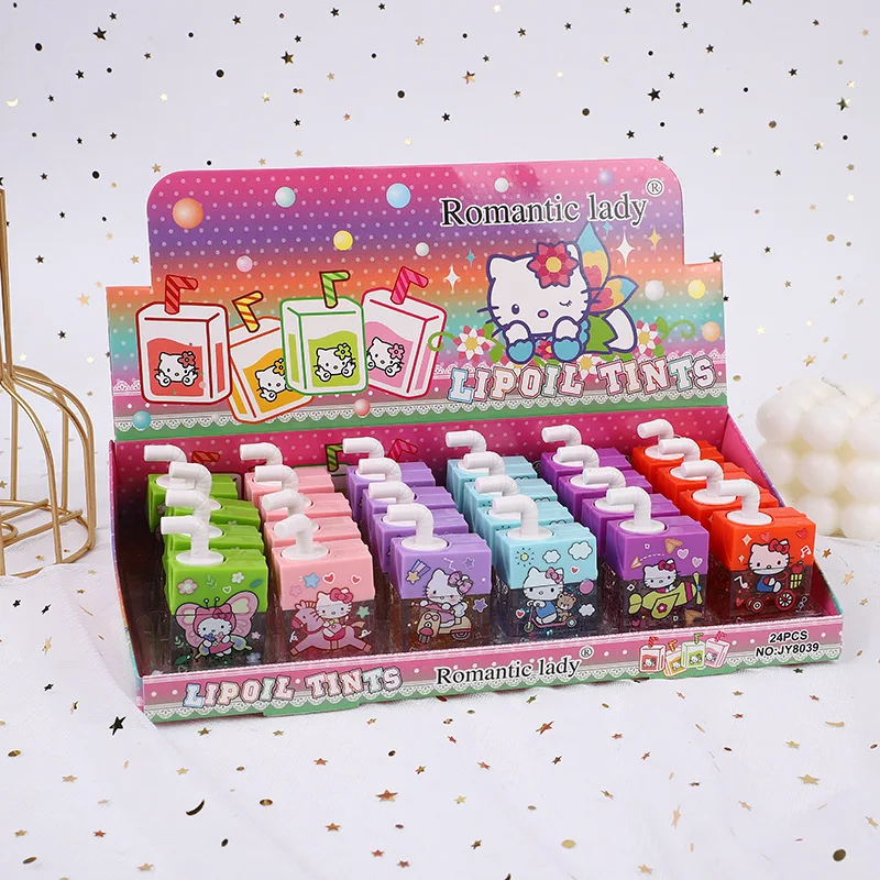 24Pcs Sanrio Hello Kitty Shiny Lip Gloss Set Juice Box Lip Gloss Set Girls Waterproof Longlasting Lips Gloss
24Pcs Sanrio Hello Kitty Shiny Lip Gloss Set Juice Box Lip Gloss Set Girls Waterproof Longlasting Lips Gloss